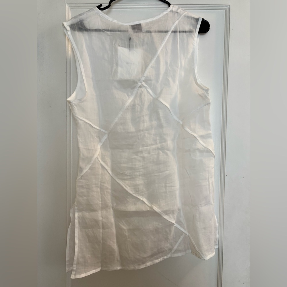 Brand New Never Worn DISSH White Ramie V-Neck Top - Picture 2 of 12